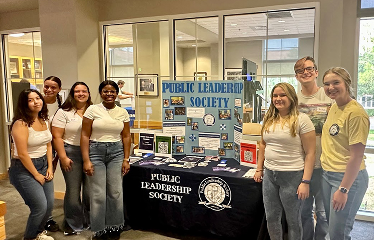 public leadership society group shot at open house 2024